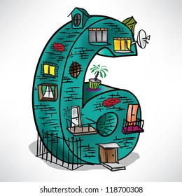 House in the form of figures in 6