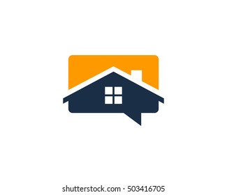 House Forum Chat Logo Design Template