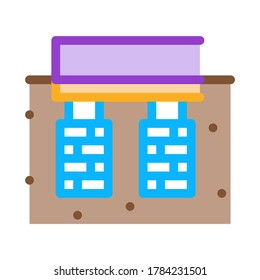 house foundation icon vector. house foundation sign. color symbol illustration