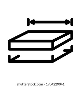 house foundation marking icon vector. house foundation marking sign. isolated contour symbol illustration