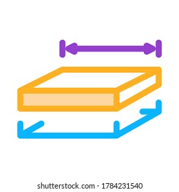 house foundation marking icon vector. house foundation marking sign. color symbol illustration