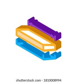 house foundation marking icon vector. isometric house foundation marking sign. color isolated symbol illustration