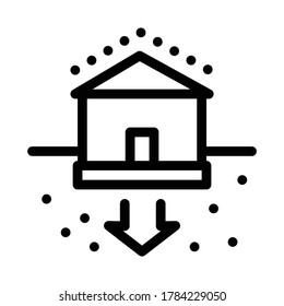 vectores de icono de la fundación de la casa. señal de los insignias de la fundación de la casa. ilustración de símbolo de contorno aislado