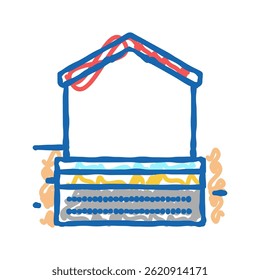 house foundation stone doodle icon sketch vector. house foundation stone sign. isolated symbol illustration
