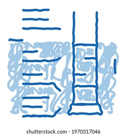 house foundation structure sketch icon vector. Hand drawn blue doodle line art house foundation structure sign. isolated symbol illustration