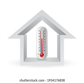 Thermometer For Measuring Air Temperature. White Background. Royalty Free  SVG, Cliparts, Vectors, and Stock Illustration. Image 112219186.