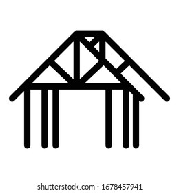 House Frame Icon Outline House Frame Stock Vector (Royalty Free ...