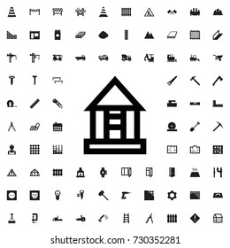 House frame icon. set of filled construction icons.