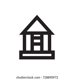 house frame icon vector isolated on white background