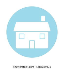 house front facade block silhouette style icon vector illustration design
