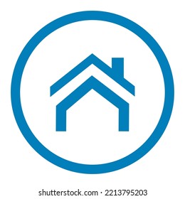 icono del emblema de la fachada frontal de la casa
