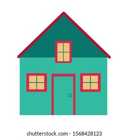 house front facade isolated icon vector illustration design