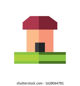 house front facade isolated icon vector illustration design