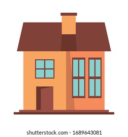diseño de ilustración vectorial de icono aislado de fachada frontal de casa