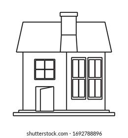 Fassade des Hauses einzeln auf Vektorillustration