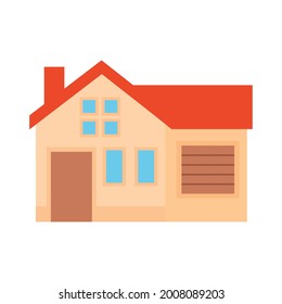 house front facade isolated icon