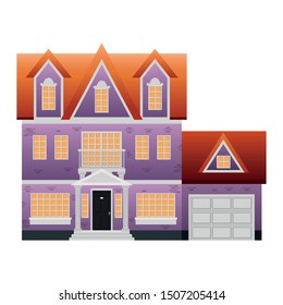 house front facade scene icon