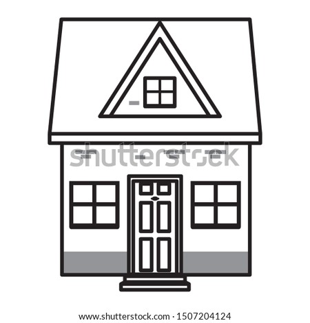 house front facade scene icon