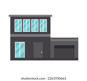 icono frontal de la casa fondo blanco aislado