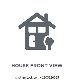 House front view icon. House front view design concept from Real estate collection. Simple element vector illustration on white background.