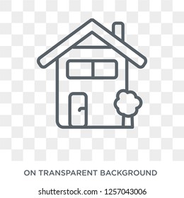 House front view icon. House front view design concept from Real estate collection. Simple element vector illustration on transparent background.