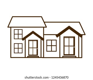 house with front view isolated icon