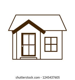 house with front view isolated icon