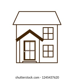 house with front view isolated icon