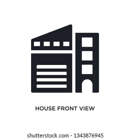 house front view isolated icon. simple element illustration from real estate concept icons. house front view editable logo sign symbol design on white background. can be use for web and mobile