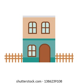 house with front view isolated icon
