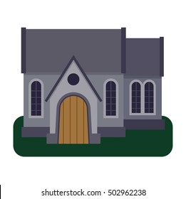 House front view vector illustration