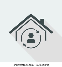 House full protection - Vector web icon