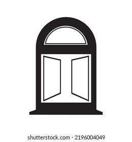 House furniture front door icon | Black Vector illustration |