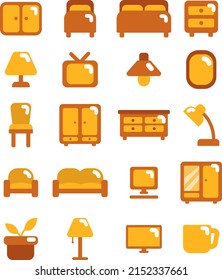 House furniture, illustration, vector on a white background.