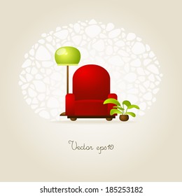 House furniture and office. Chair. Vector.