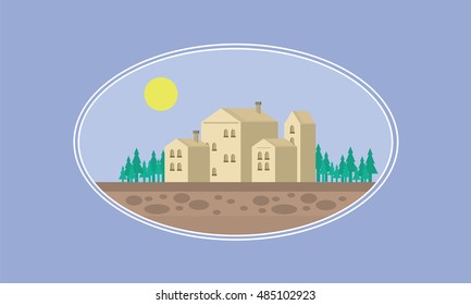 House game background illustration 