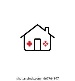 house of gaming - video game console - gamer - joystick vector art
