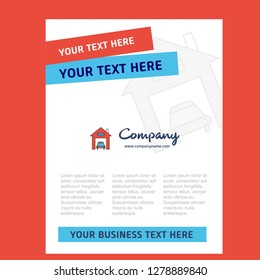 House garage  Title Page Design for Company profile ,annual report, presentations, leaflet, Brochure Vector Background