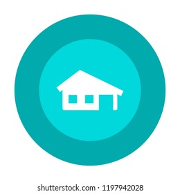house with garage vector icon