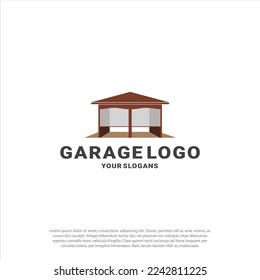 House Garage or Warehouse Building logo design vector