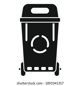 House garbage bin icon. Simple illustration of house garbage bin vector icon for web design isolated on white background