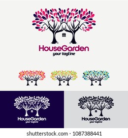 House Garden Logo Designs Template