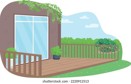 The house garden in spring