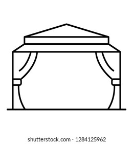 House garden tent icon. Outline house garden tent vector icon for web design isolated on white background