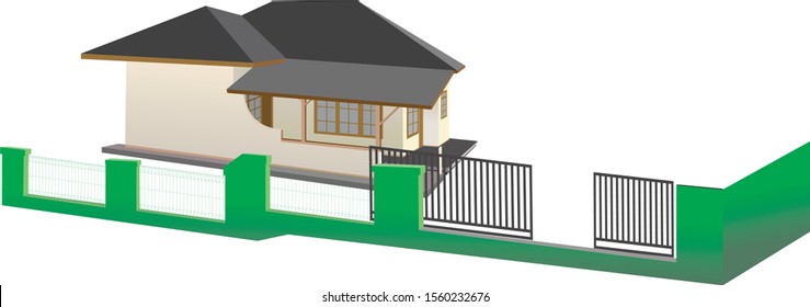 the house in the Garut courtyard
