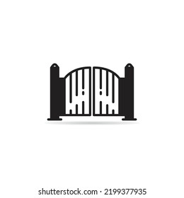 house gate icon illustration on white background