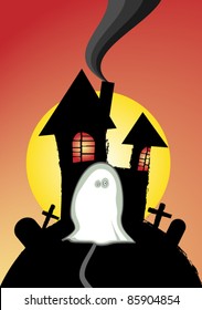 House and ghost vector