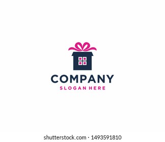 House gift logo design template