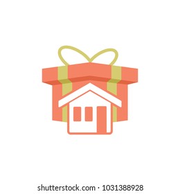 House Gift Logo Icon Design