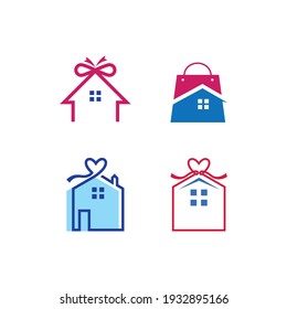 House gift logo vector ilustrations